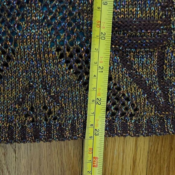 CECILLIA PRADO Anthropologie Lumi Midi Sweater Skirt Medium Petite NEW Metallic - Picture 11 of 15